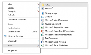 Create New Folder