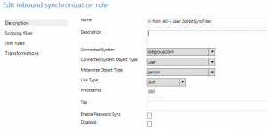 Inbound Rule description